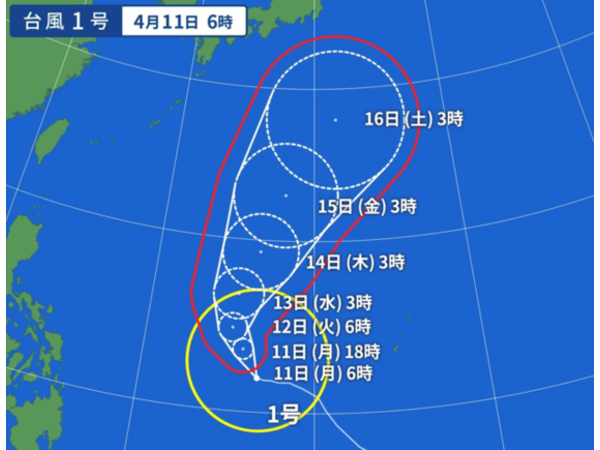 ＊２０２２年台風１号発生＊