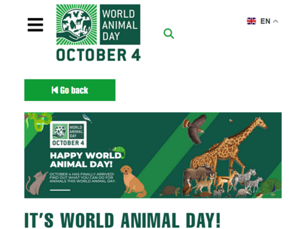 世界動物の日～World Animal Day～